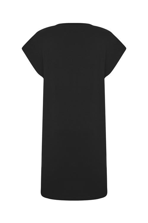  KISA KOLLU BİSİKLET YAKA MİNİ ELBİSE