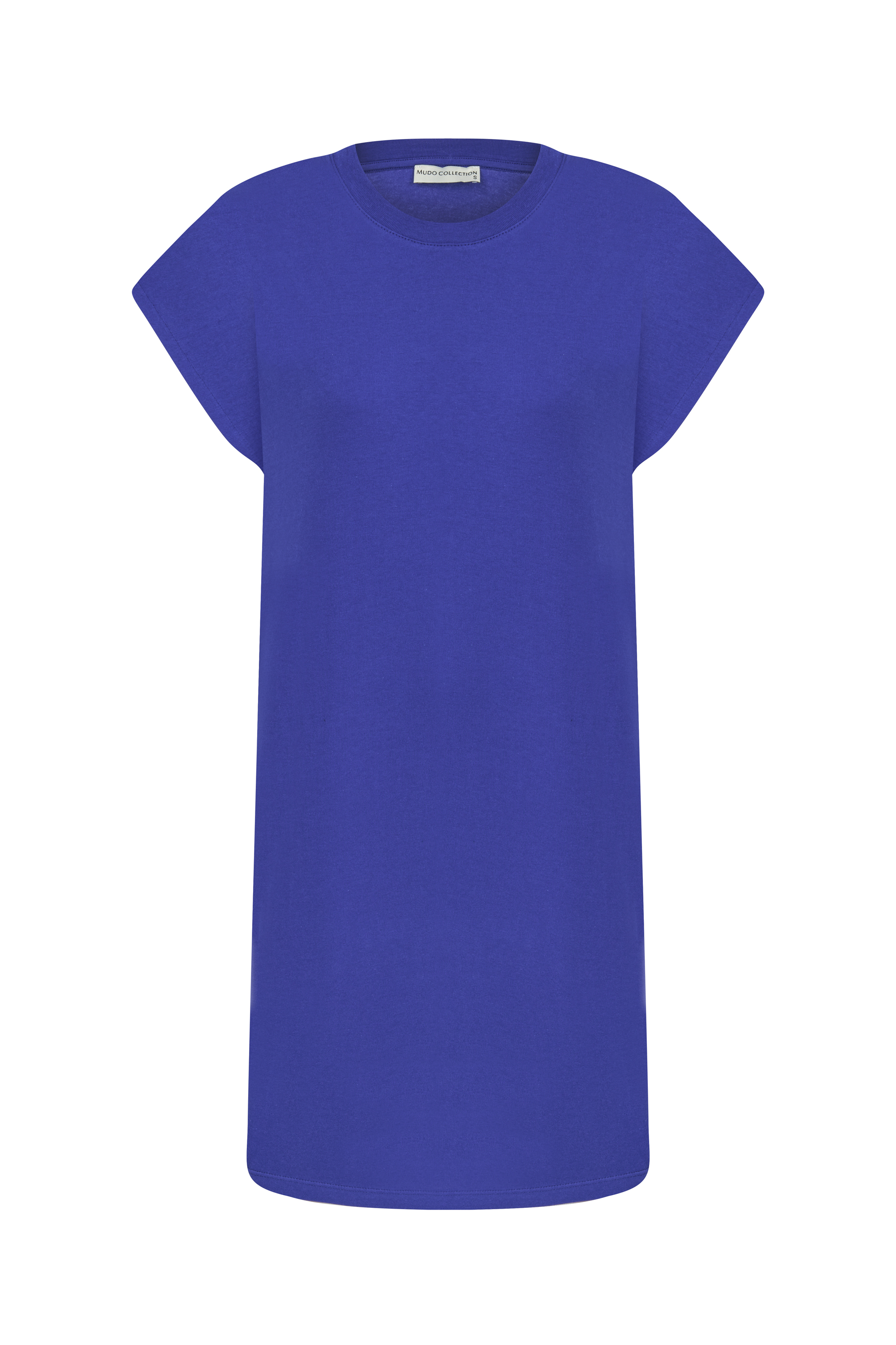 KISA KOLLU BİSİKLET YAKA MİNİ ELBİSE