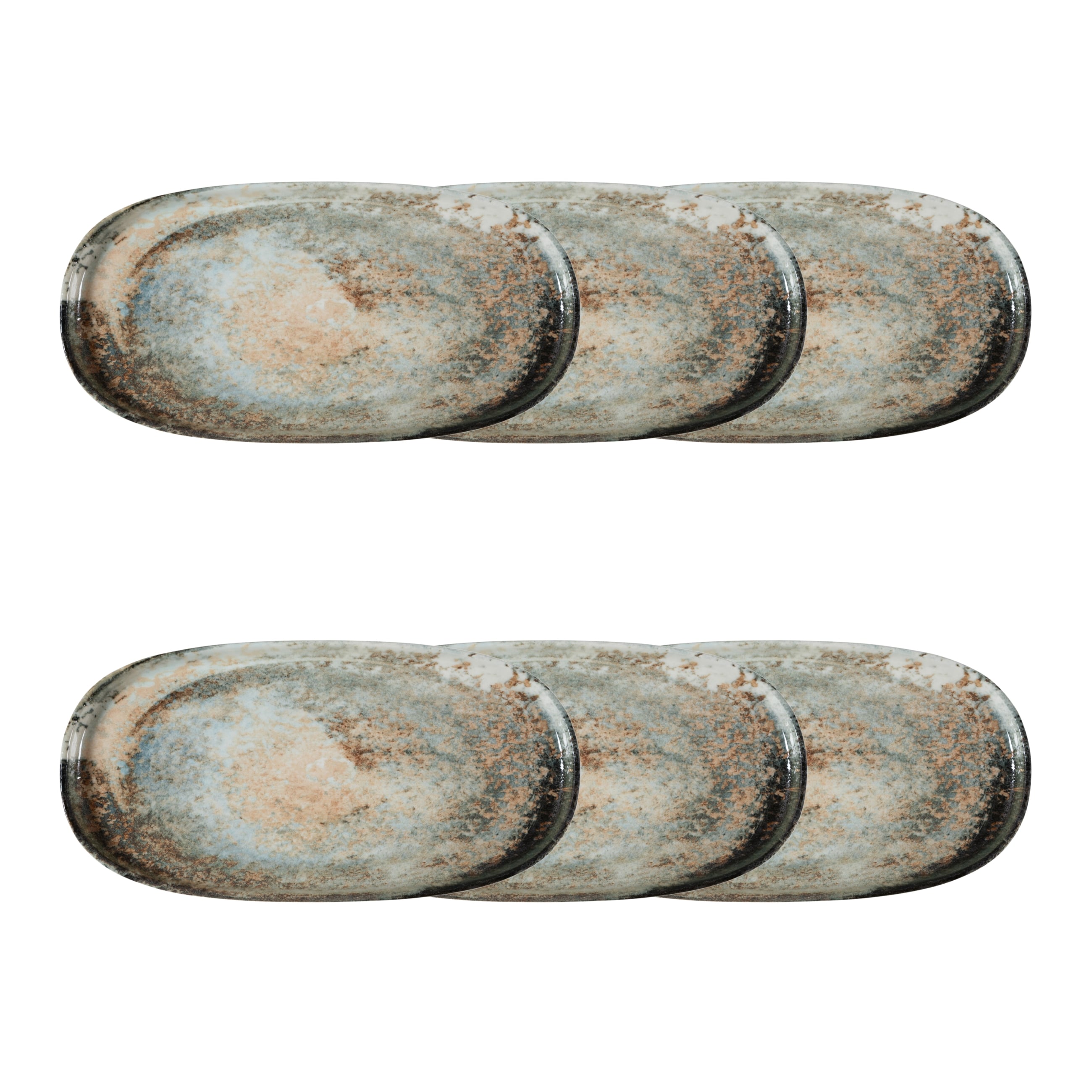 ASSOS DÜZ KAYIK TABAK SETİ 30CM-6LI