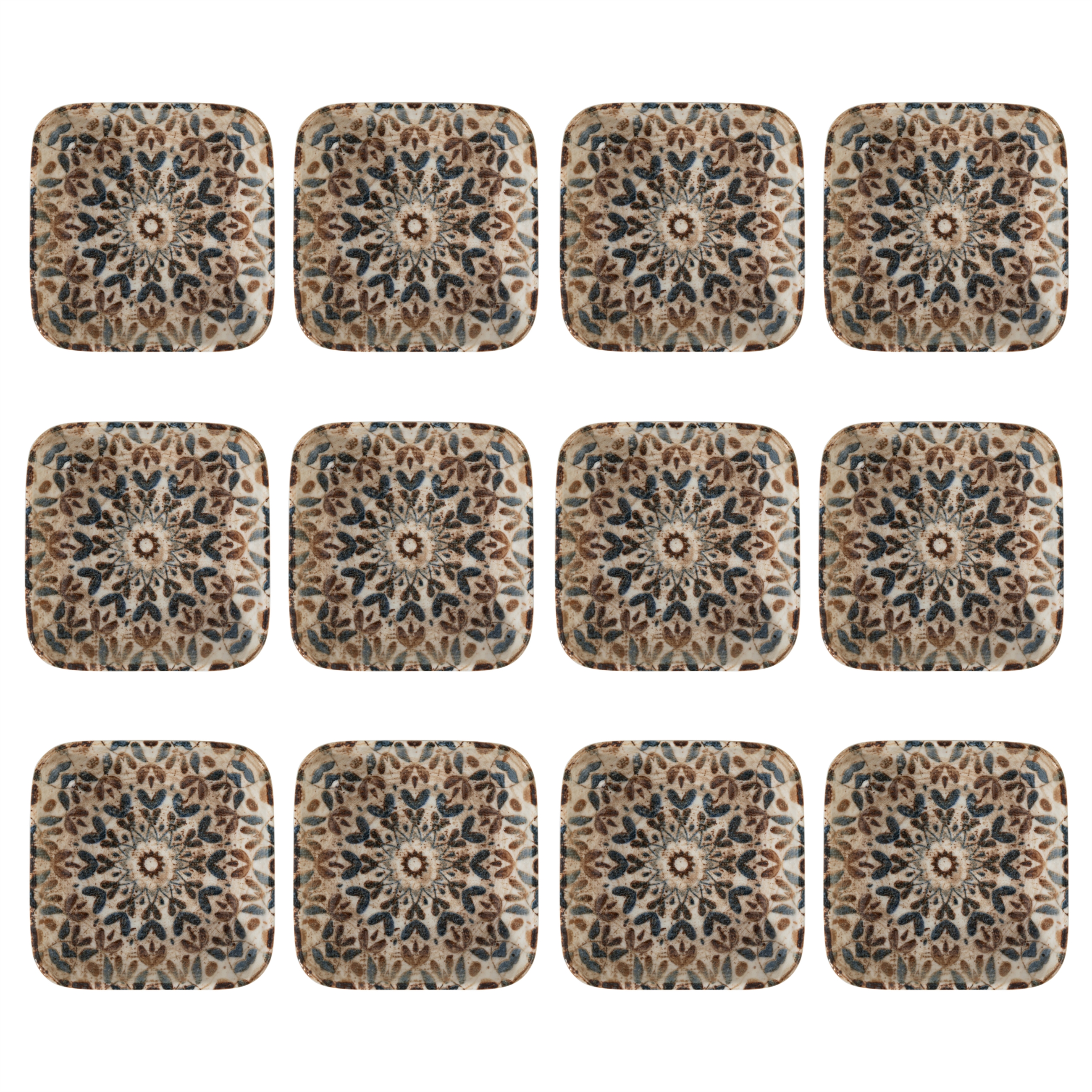 EPHESUS KARE KASE SETİ 10CM-12Lİ