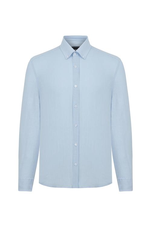  SLIM FIT KETEN GÖMLEK