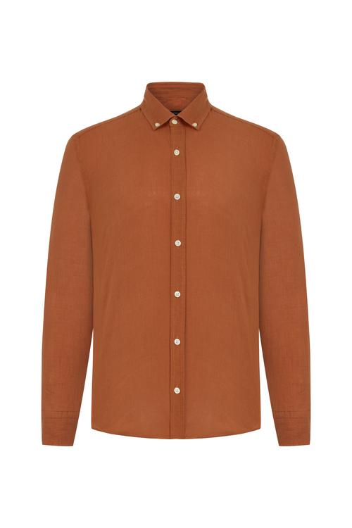  SLIM FIT KETEN GÖMLEK