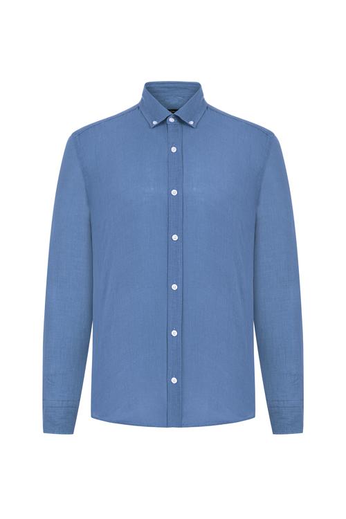  REGULAR FIT KETEN GÖMLEK