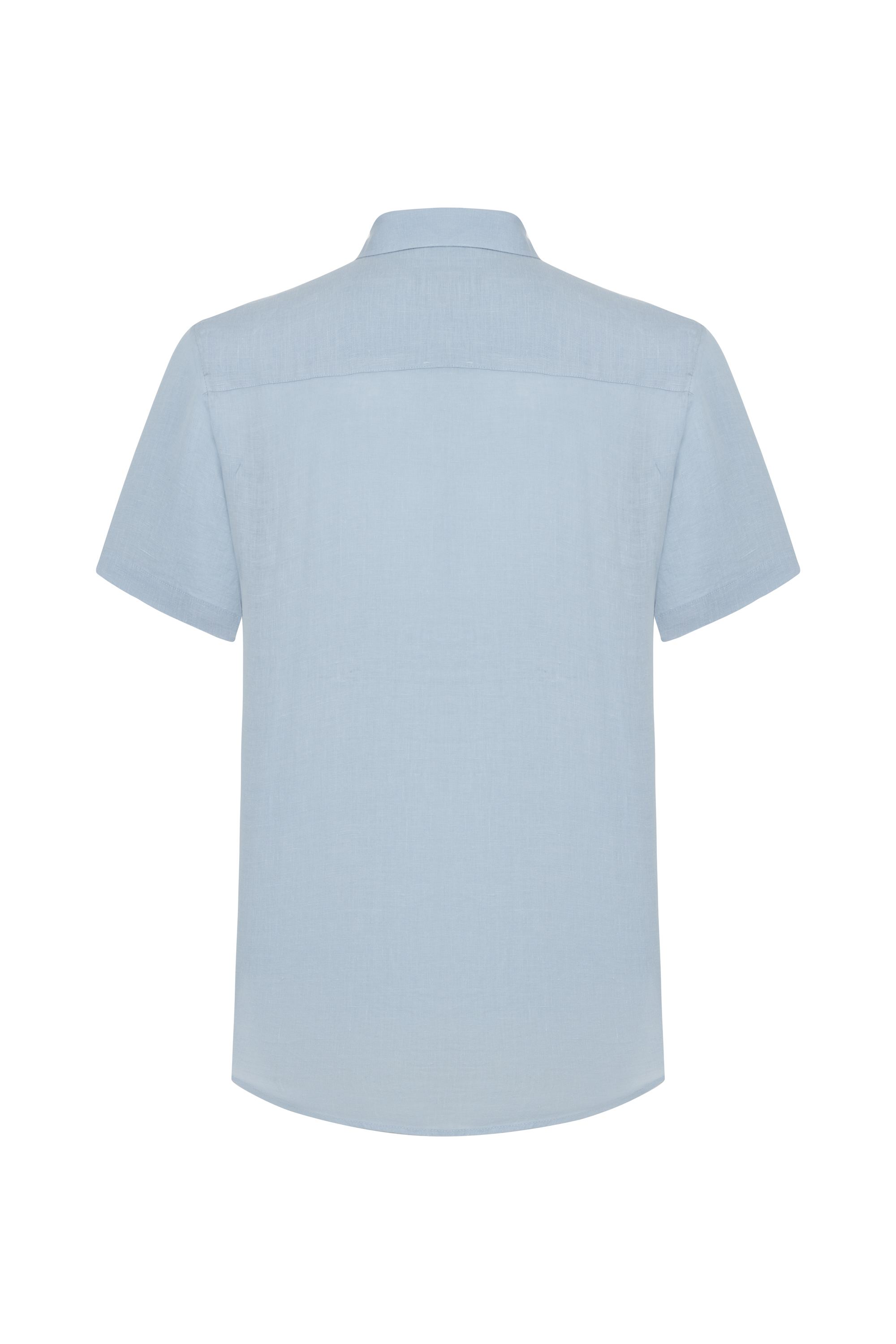 KISA KOLLU REGULAR FIT KETEN GÖMLEK