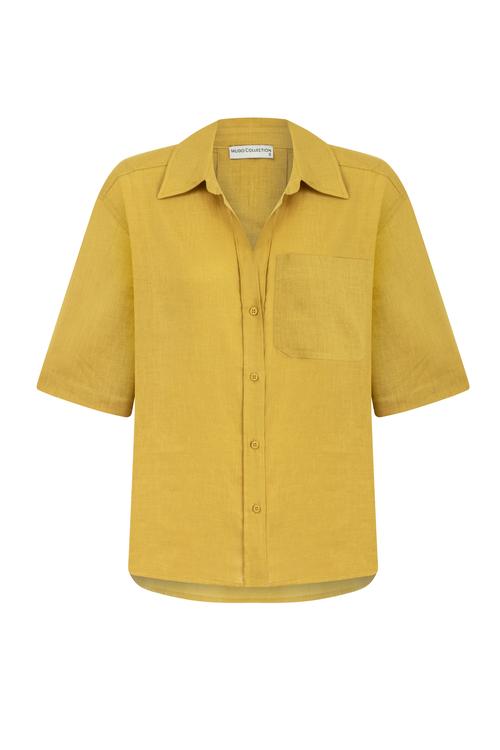  OVERSİZE KETEN GÖMLEK