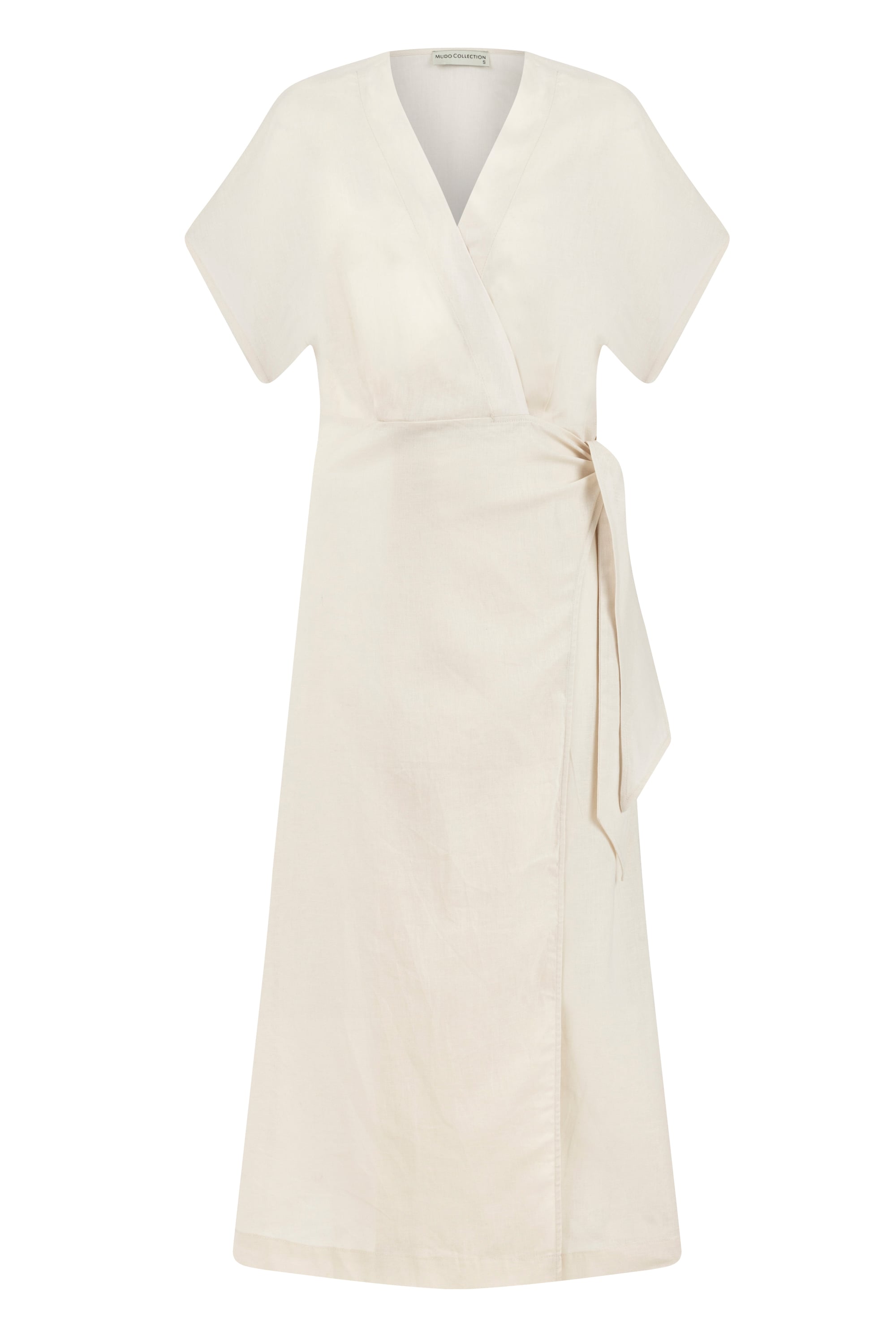 BAĞLAMA DETAYLI MİDİ KRUVAZE ELBİSE