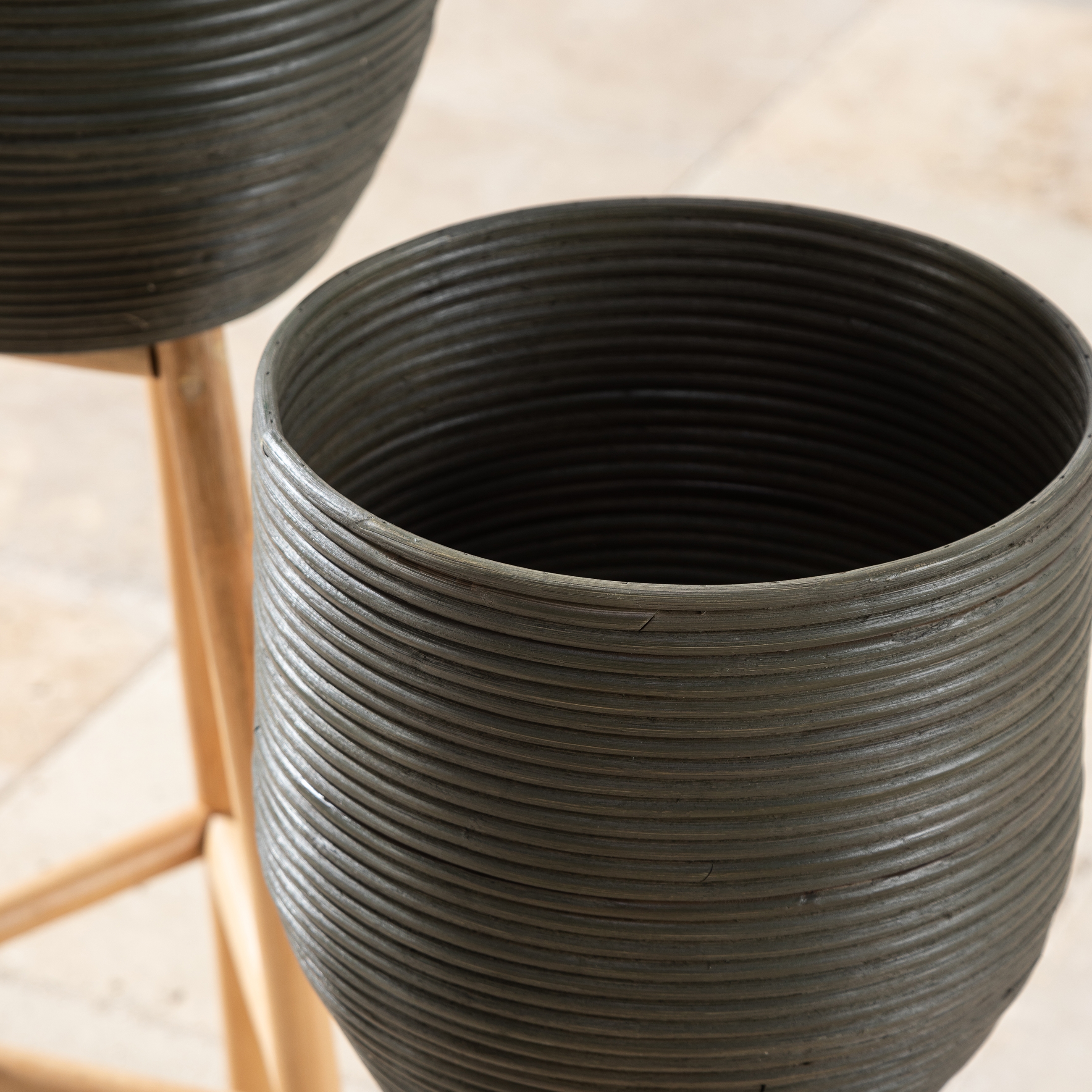 DOGAL RATTAN SAKSI İKİLİ SET