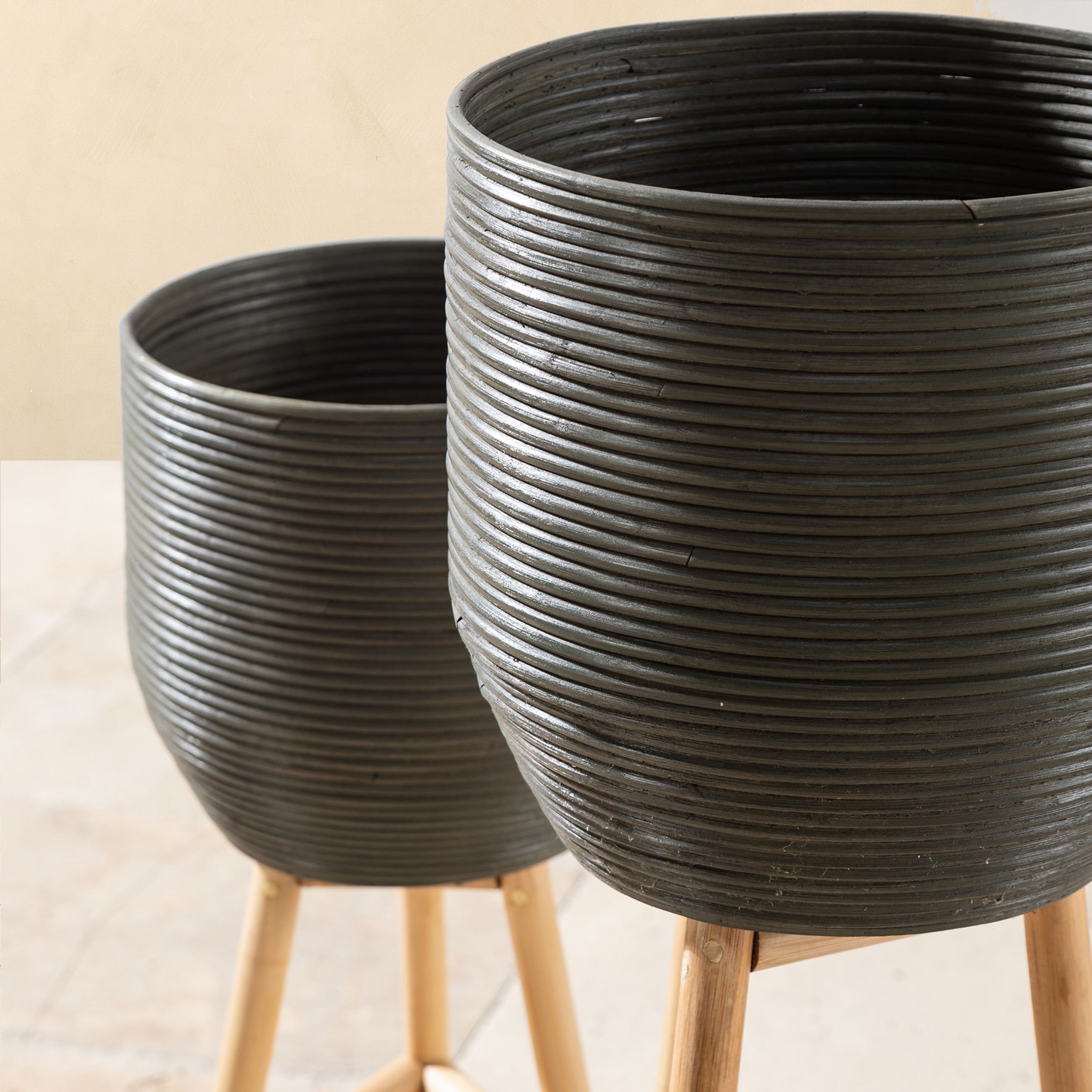 DOGAL RATTAN SAKSI İKİLİ SET