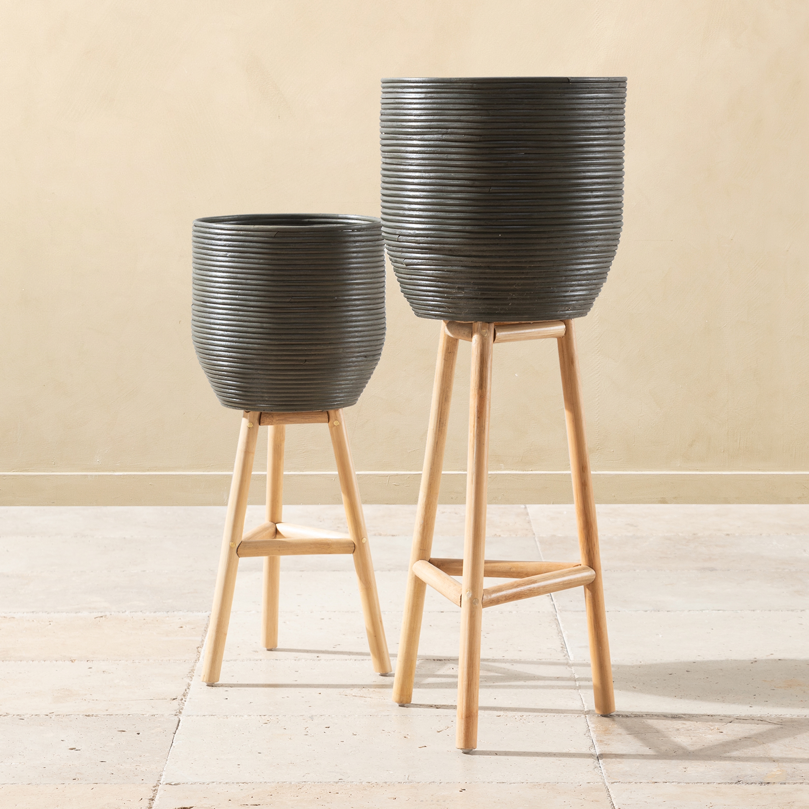 DOGAL RATTAN SAKSI İKİLİ SET