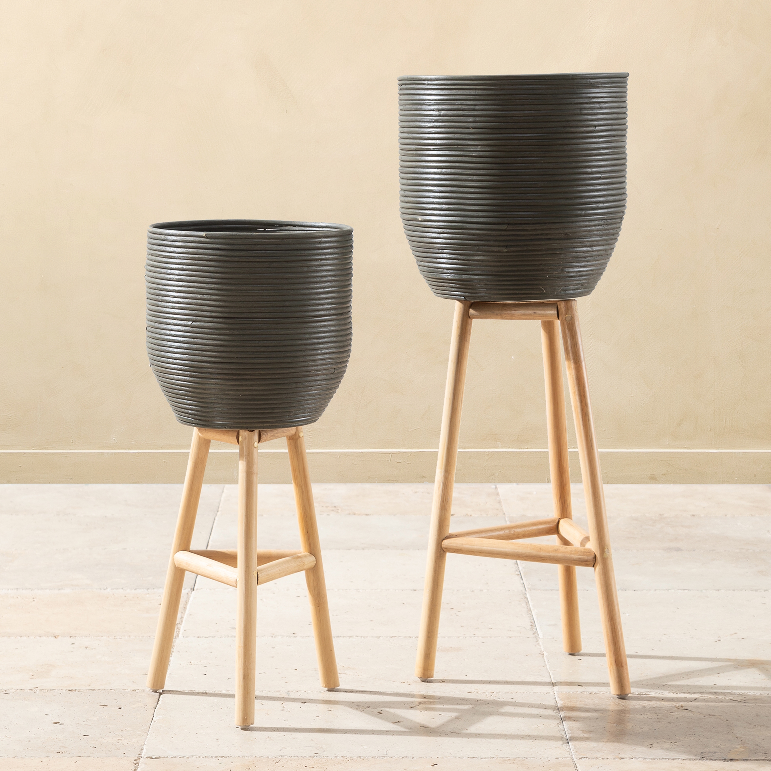 DOGAL RATTAN SAKSI İKİLİ SET