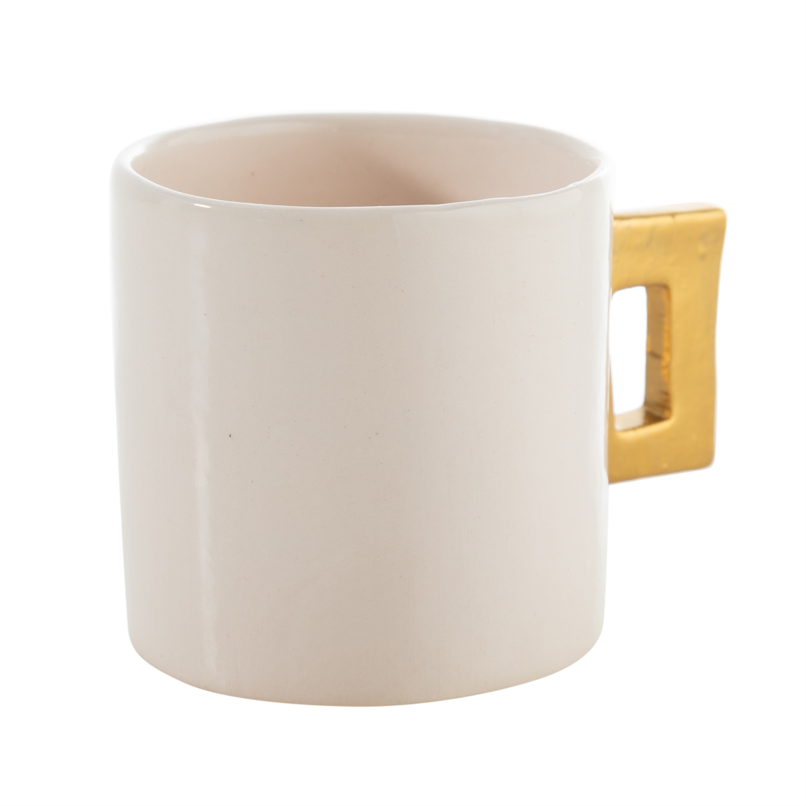 HANDMADE KARE KULPLU  FİNCAN 114 ML