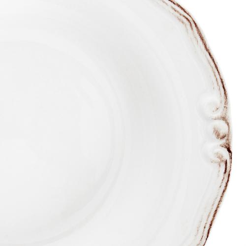  EKRU 6 LI ÇUKUR YEMEK TABAĞI SETİ 22CM