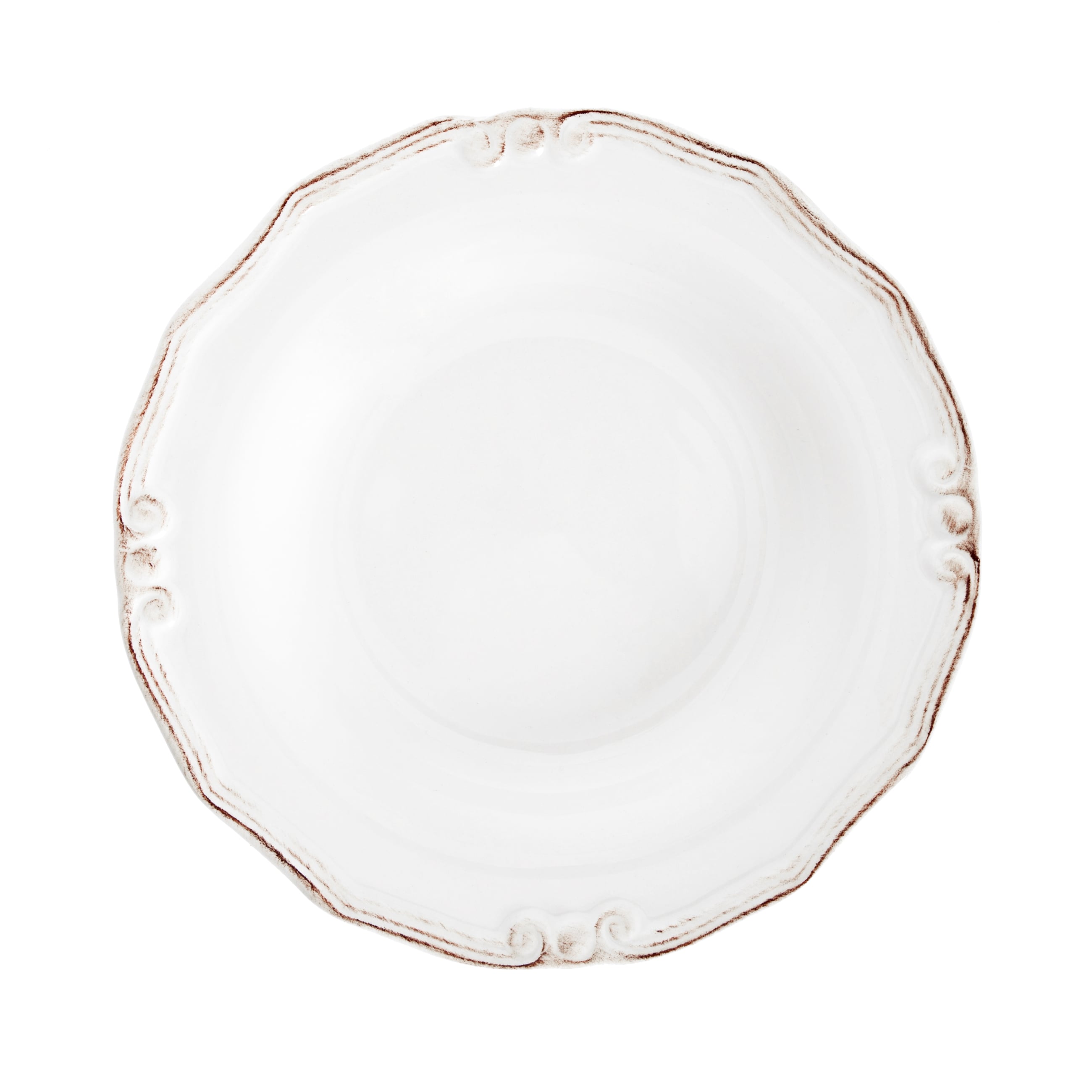 EKRU 6 LI ÇUKUR YEMEK TABAĞI SETİ 22CM