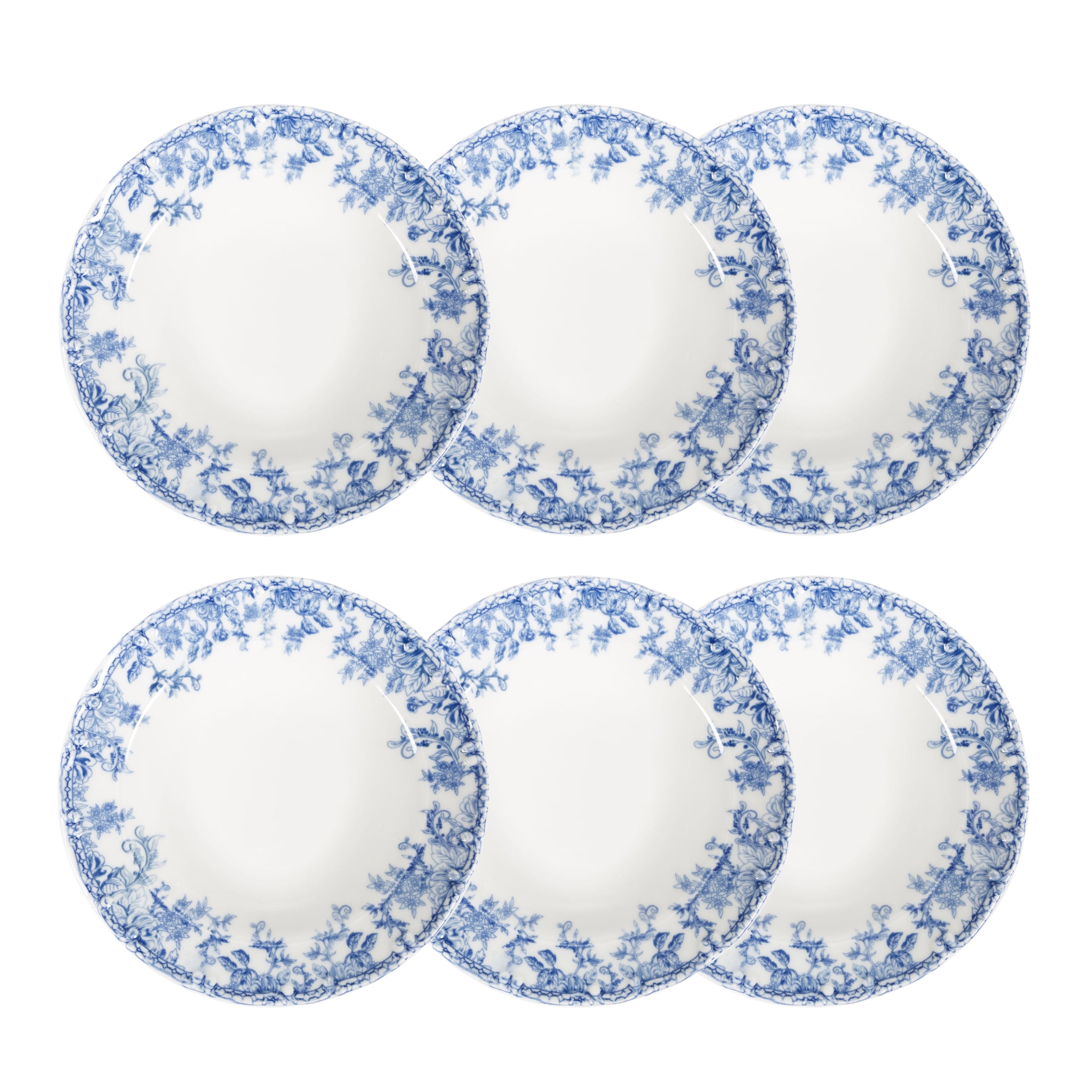 BLUE DREAM ÇUKUR TABAK SETİ 6LI-23 CM