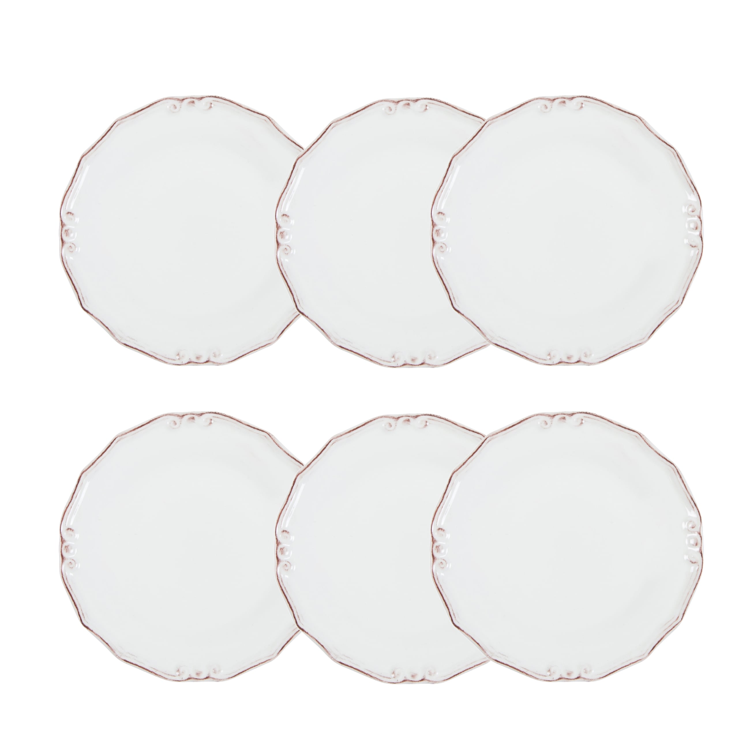 EKRU 6 LI PASTA TABAĞI SETİ -20CM