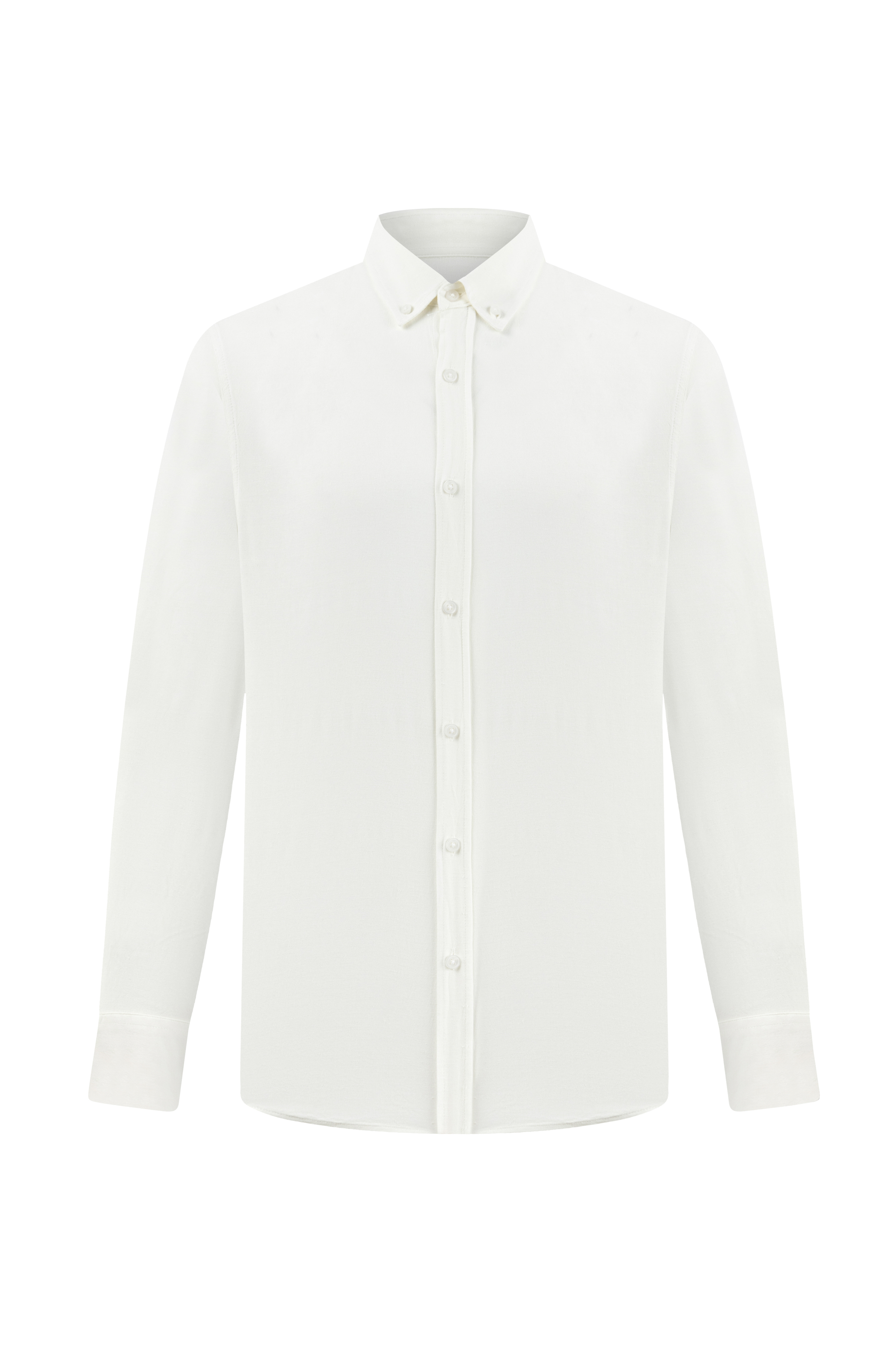 KETEN KARIŞIMLI REGULAR FIT GÖMLEK