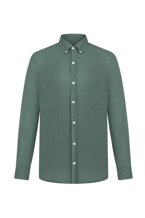  SLIM FIT KETEN GÖMLEK