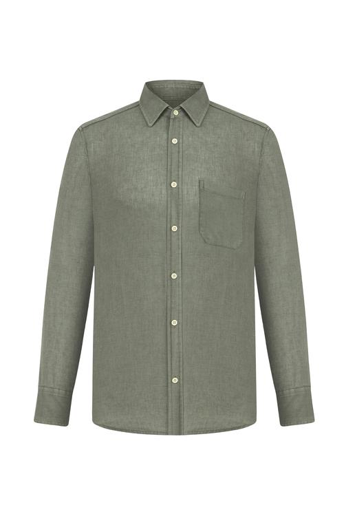  KETEN KARIŞIMLI REGULAR FIT GÖMLEK