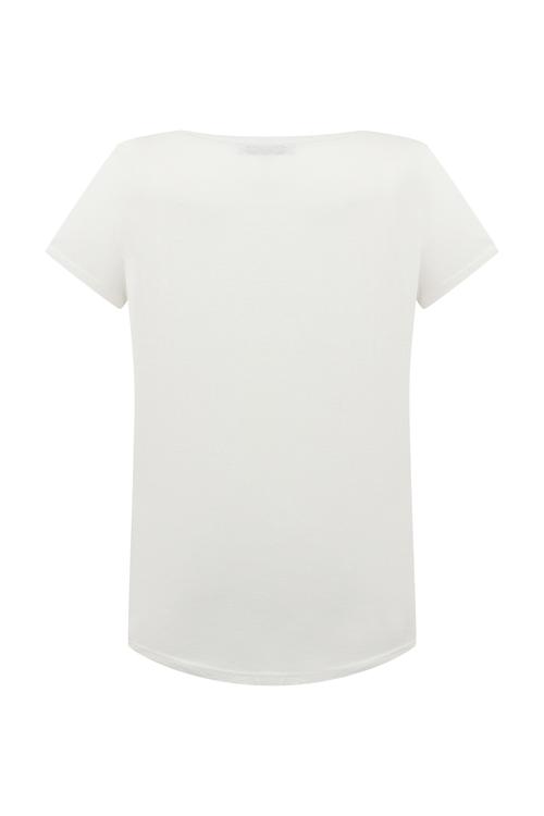  NAKIŞLI BİSİKLET YAKA KISA KOLLU T-SHIRT