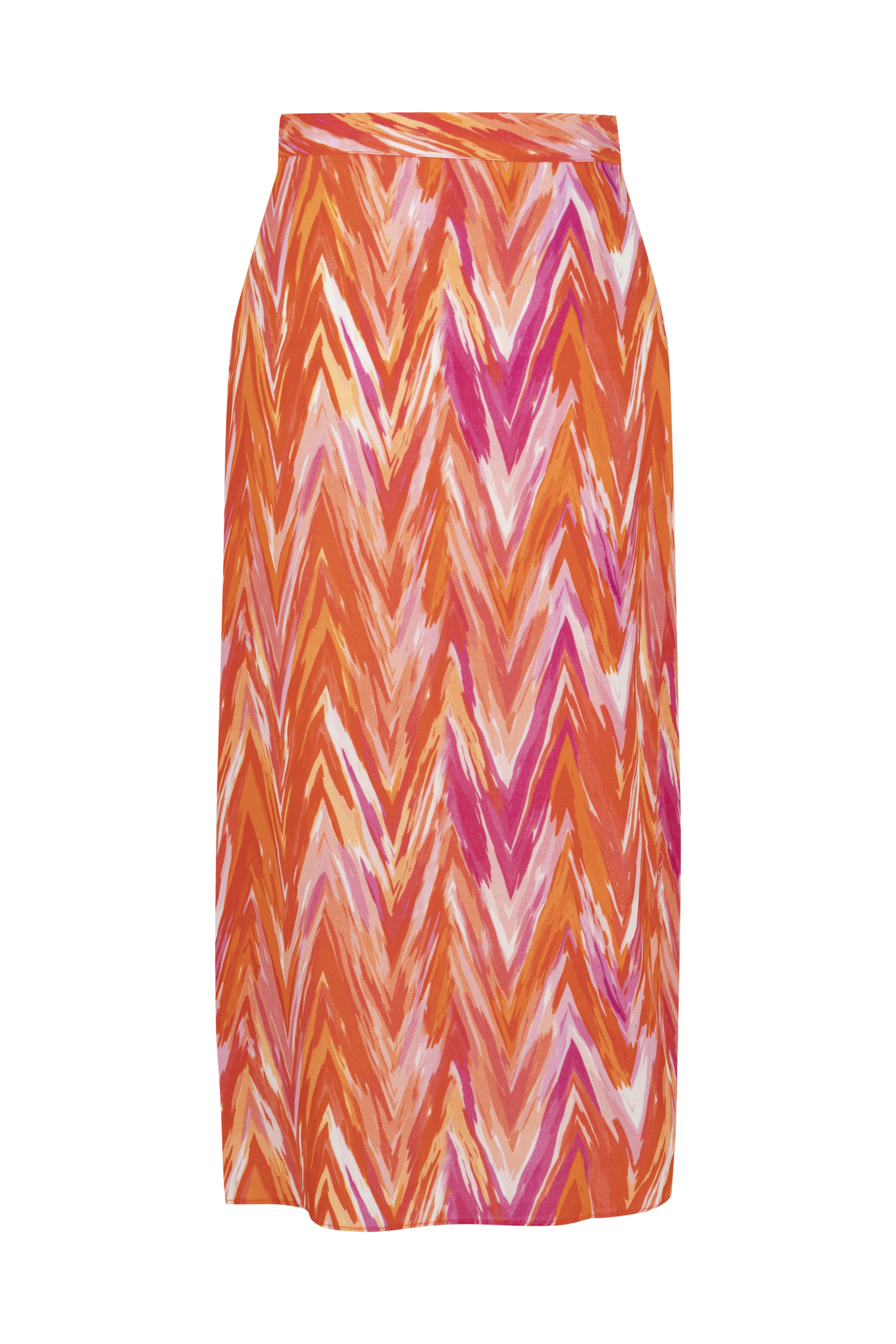 BAĞLAMA DETAYLI BASKILI MİDİ ETEK