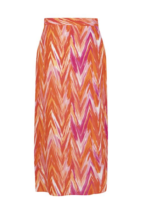  BAĞLAMA DETAYLI BASKILI MİDİ ETEK