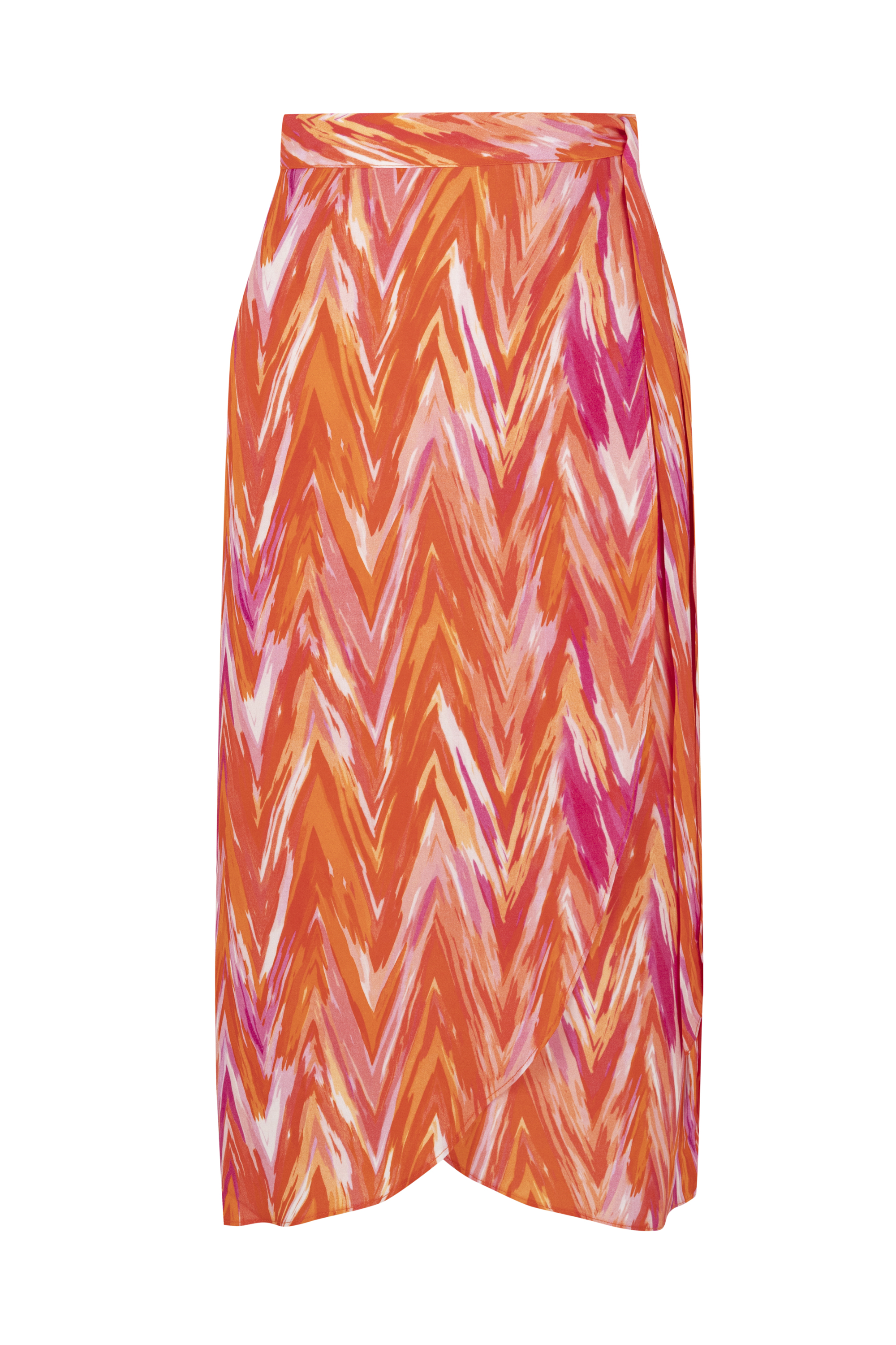 BAĞLAMA DETAYLI BASKILI MİDİ ETEK