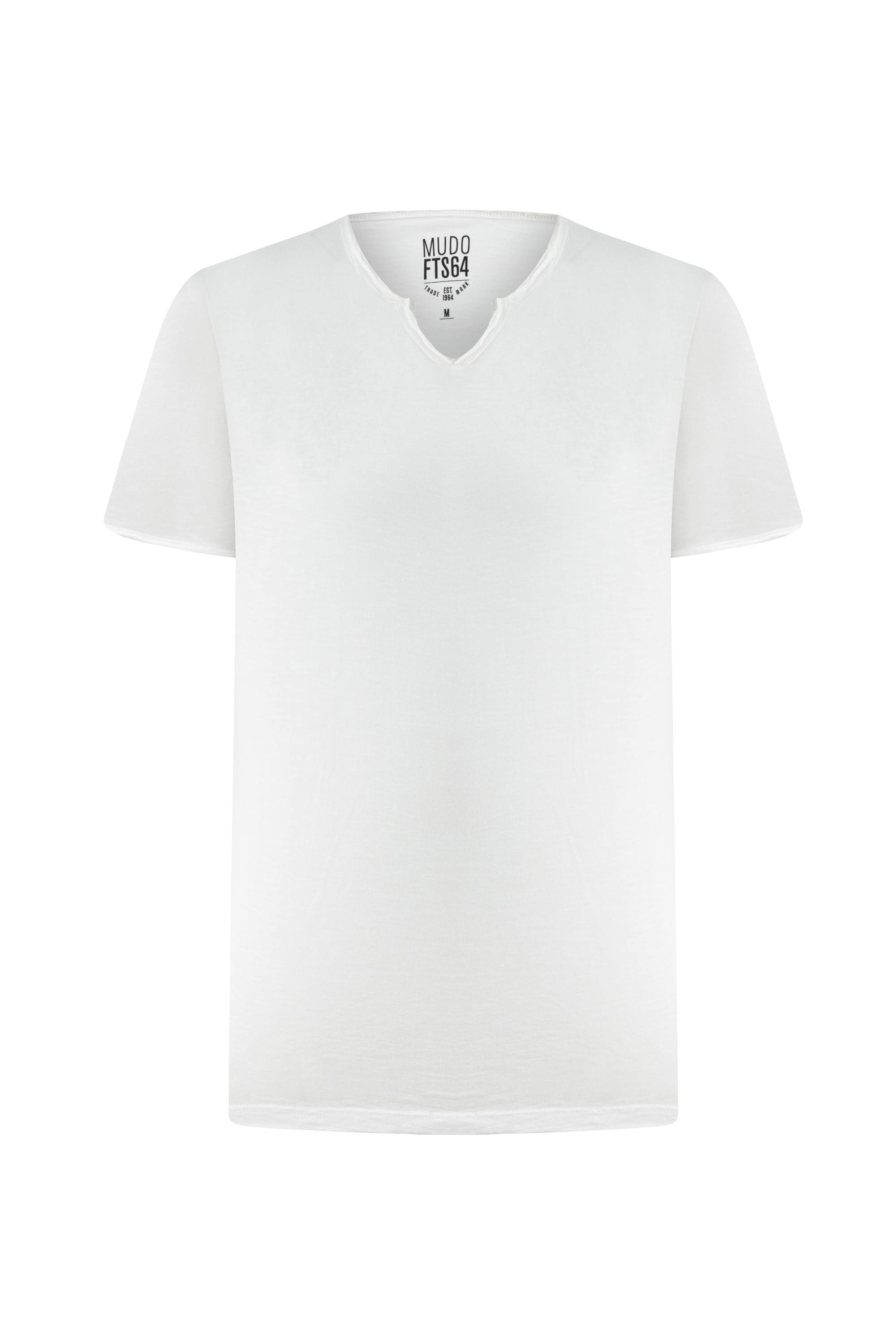 HENLEY YAKA KISA KOLLU T-SHIRT