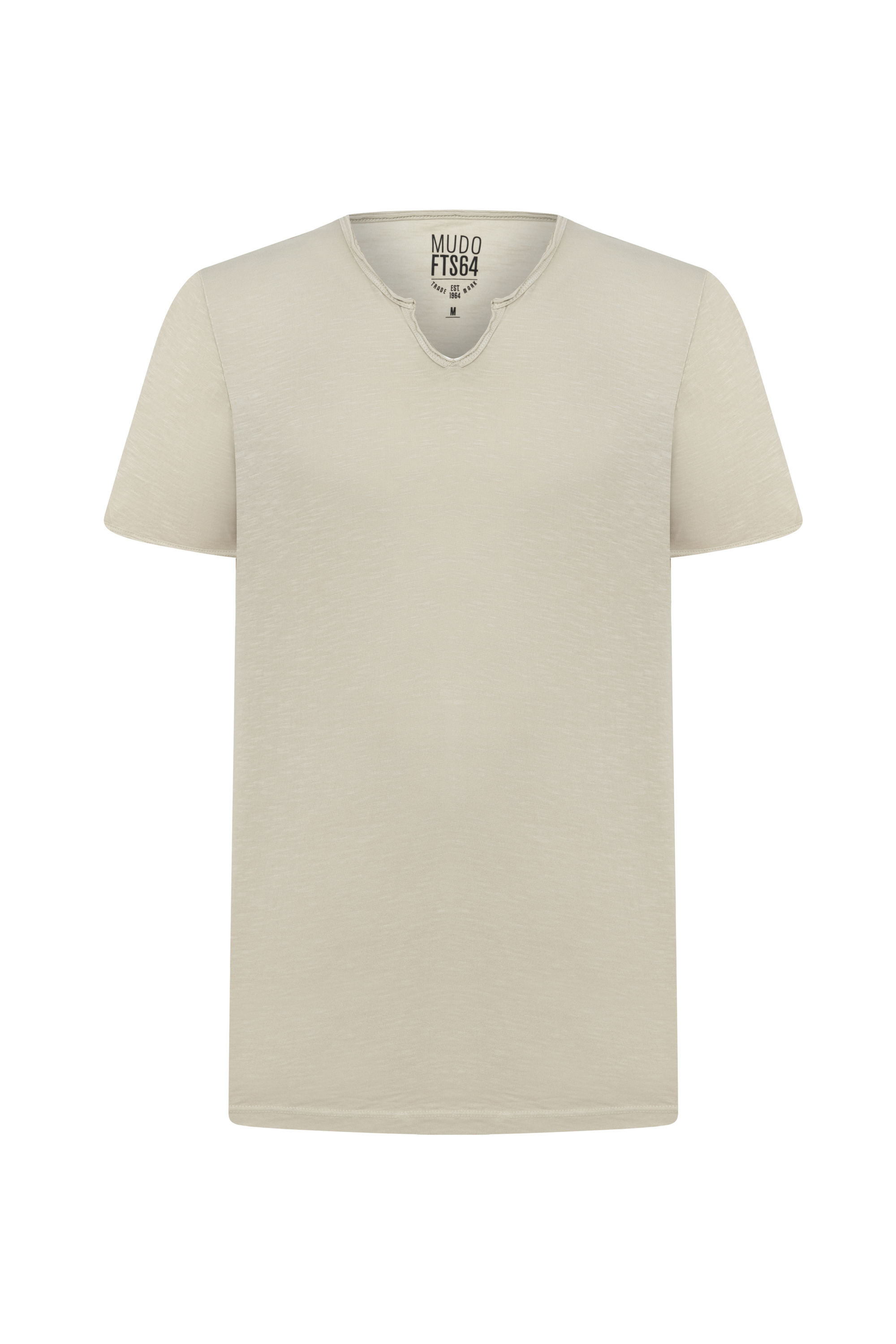 HENLEY YAKA KISA KOLLU T-SHIRT