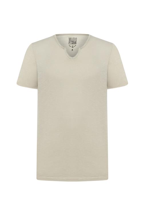  HENLEY YAKA KISA KOLLU T-SHIRT