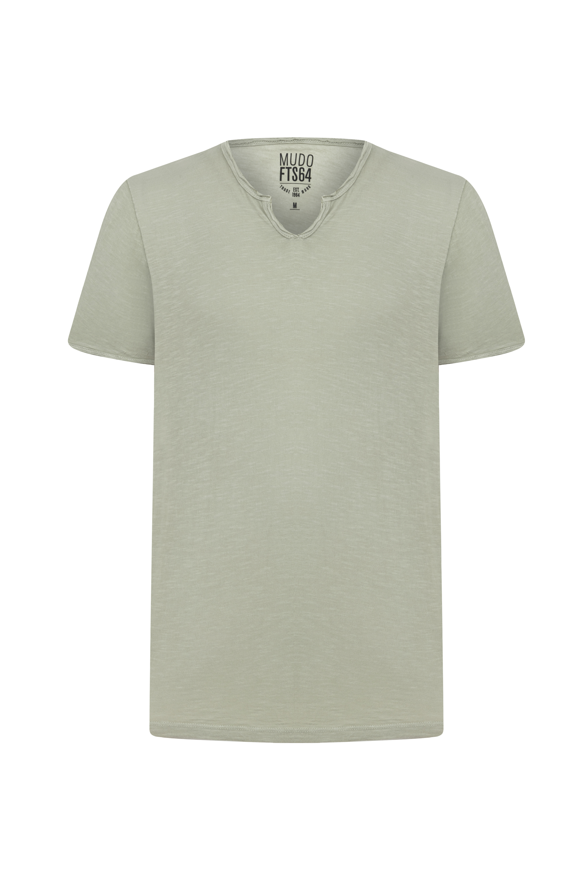 HENLEY YAKA KISA KOLLU T-SHIRT