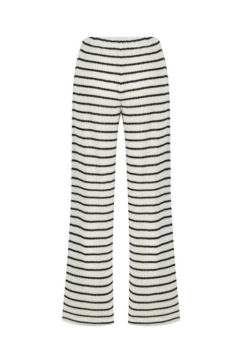  ÇİZGİLİ WIDE LEG ÖRME PANTOLON