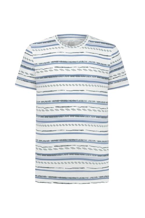  BASKILI BİSİKLET YAKA KISA KOLLU T-SHIRT