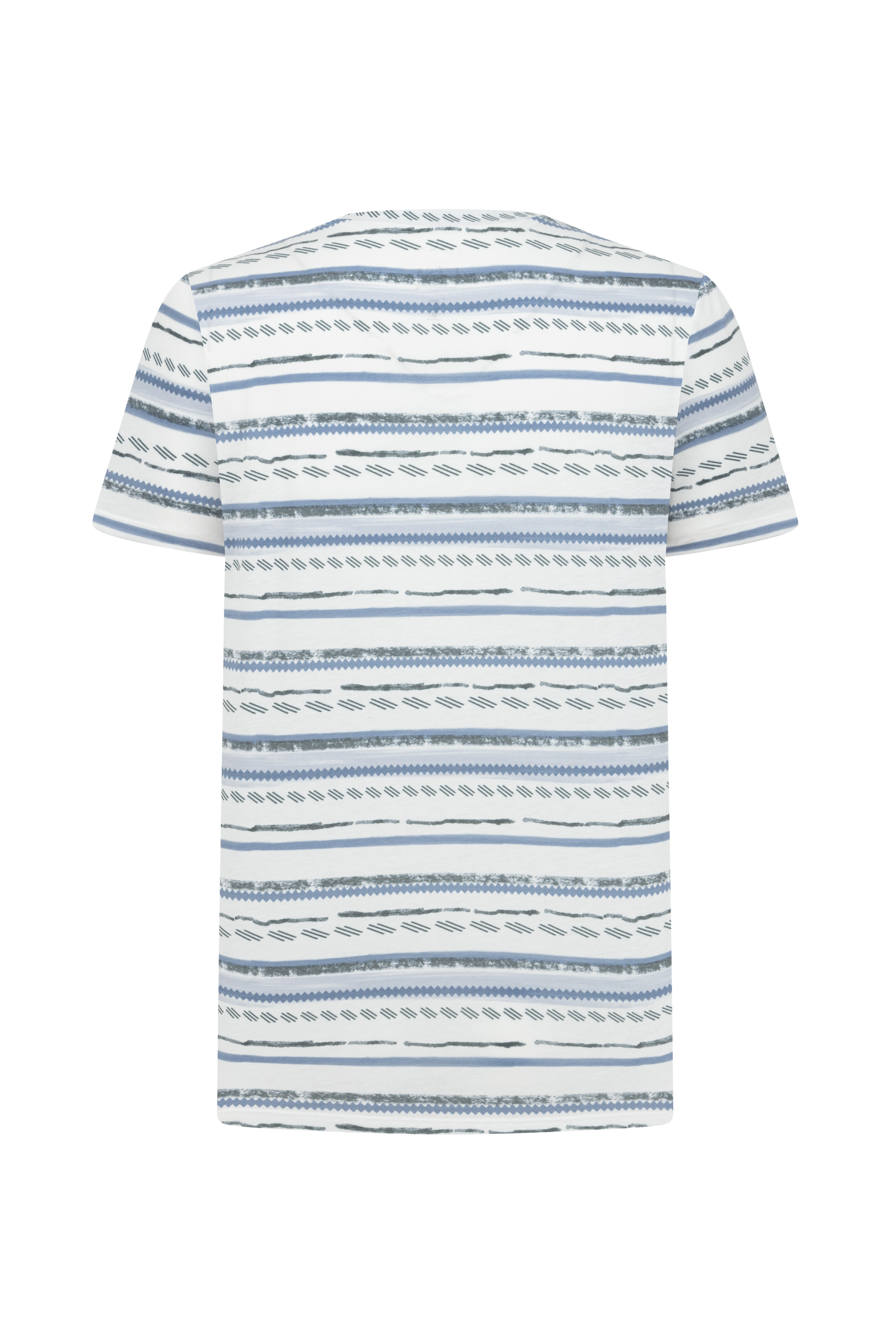 BASKILI BİSİKLET YAKA KISA KOLLU T-SHIRT