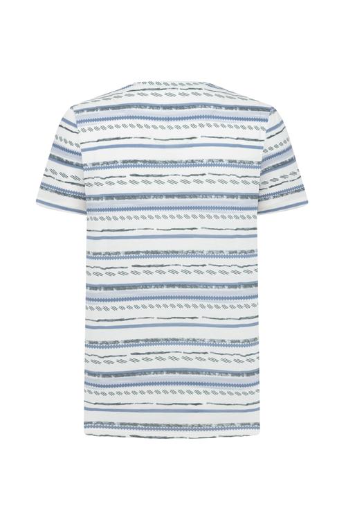  BASKILI BİSİKLET YAKA KISA KOLLU T-SHIRT