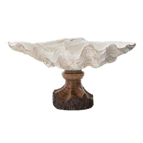  SHELL DEKORATİF KASE BEYAZ 45X25X23 CM