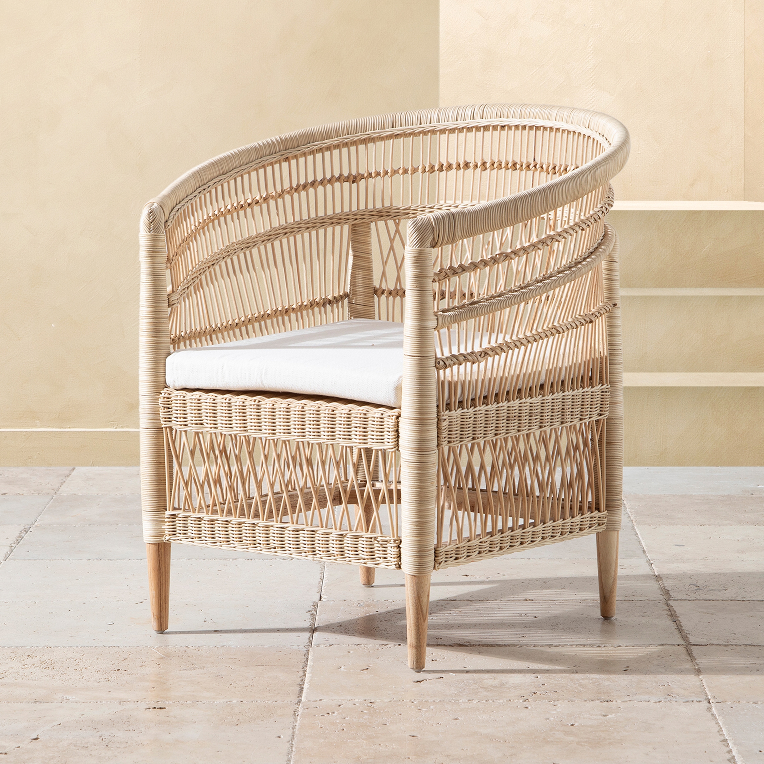 MALAWI KOLÇAKLI SANDALYE NATURAL