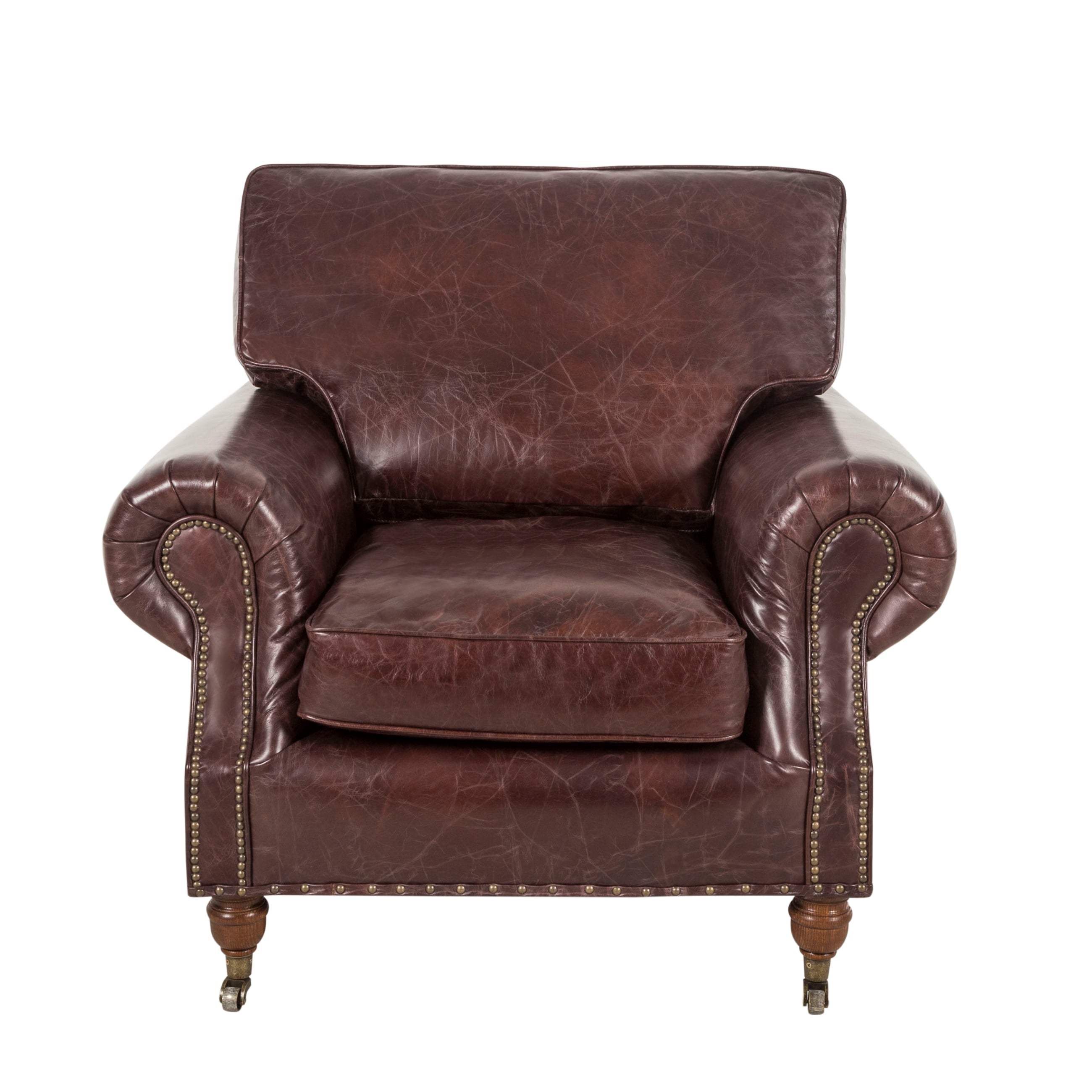 BALMORAL TEKLİ DERİ KOLTUK BIKER TAN