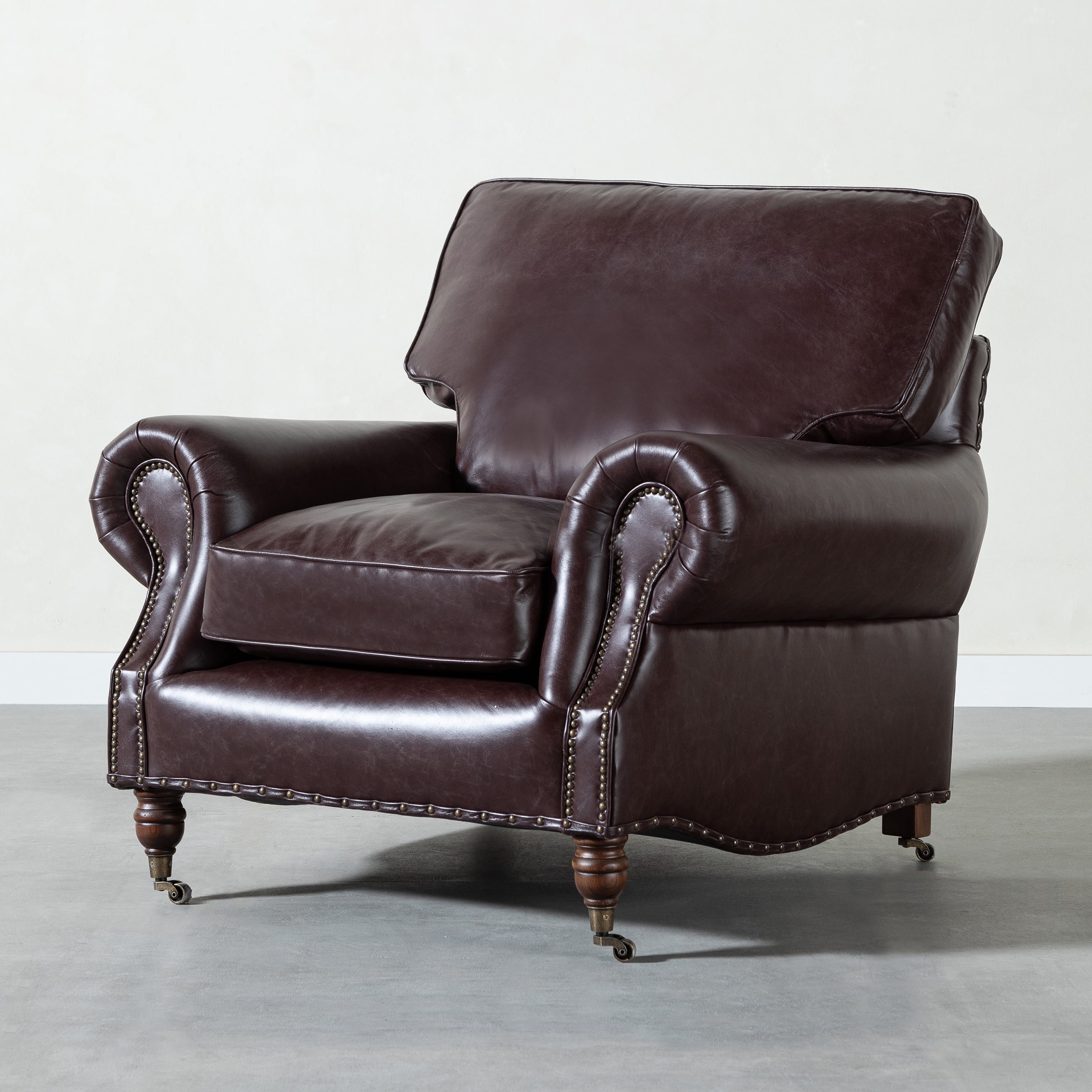 BALMORAL TEKLİ DERİ KOLTUK BIKER TAN