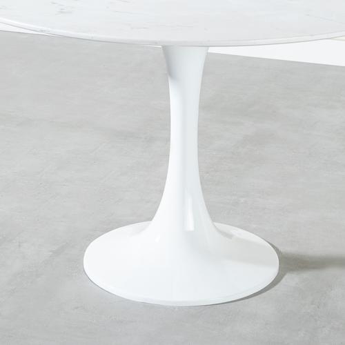  TULIPPO YUVARLAK MERMER MASA BEYAZ 120X120