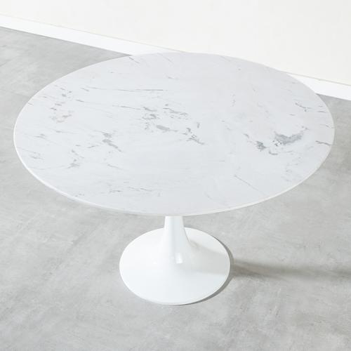  TULIPPO YUVARLAK MERMER MASA BEYAZ 120X120
