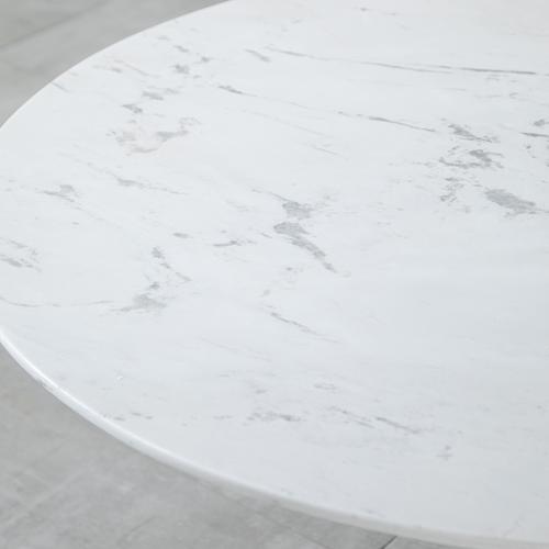  TULIPPO YUVARLAK MERMER MASA BEYAZ 120X120