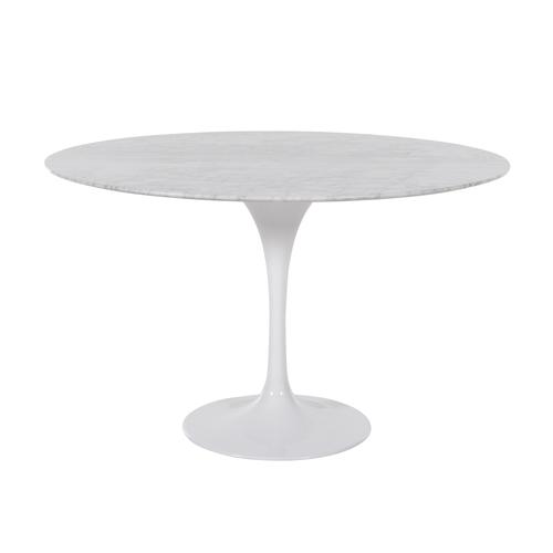  TULIPPO YUVARLAK MERMER MASA BEYAZ 120X120