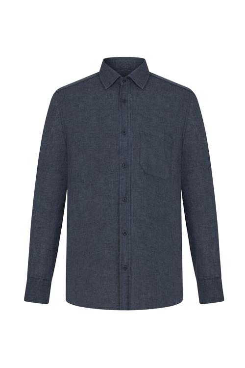  KETEN KARIŞIMLI REGULAR FIT GÖMLEK