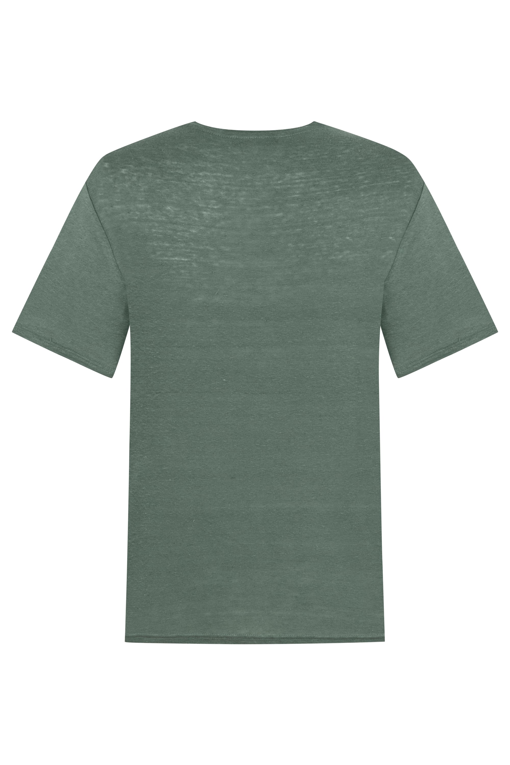 BİSİKLET YAKA KETEN T-SHIRT