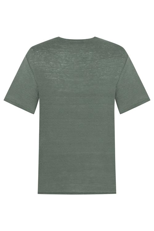  BİSİKLET YAKA KETEN T-SHIRT