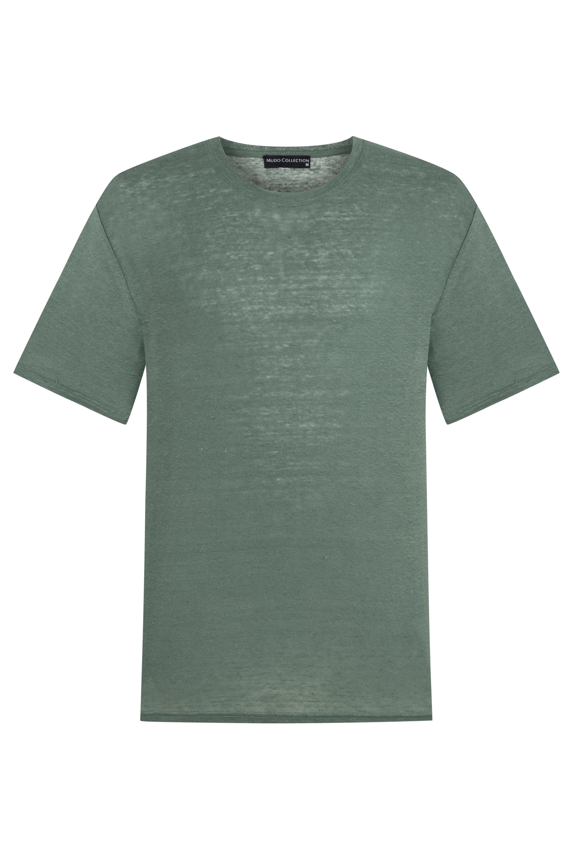 BİSİKLET YAKA KETEN T-SHIRT