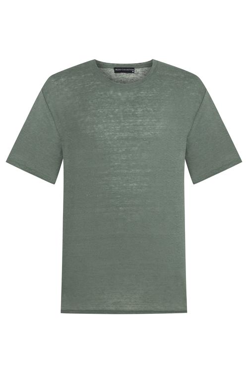  BİSİKLET YAKA KETEN T-SHIRT