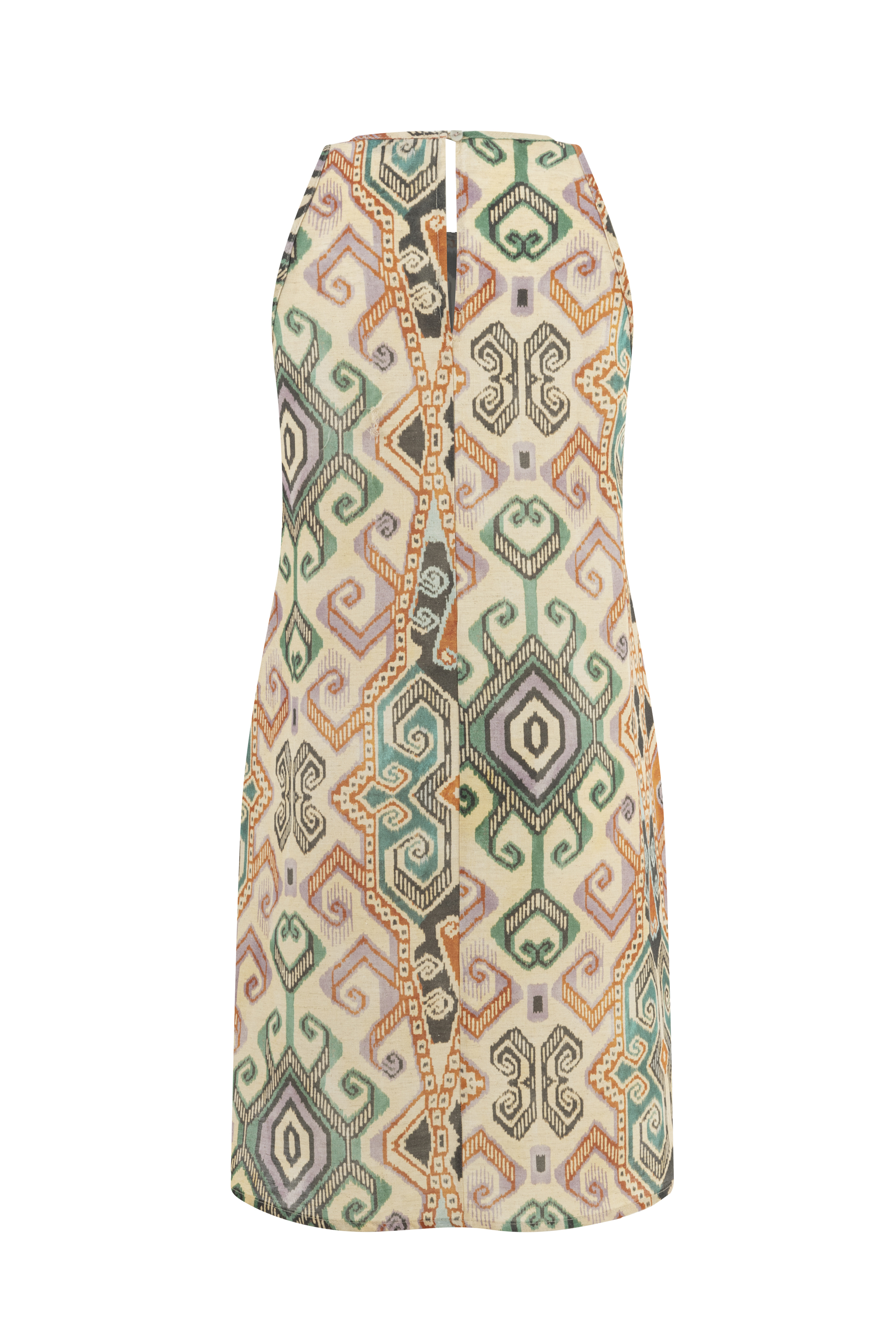 ETNİK DESENLİ MİNİ ELBİSE