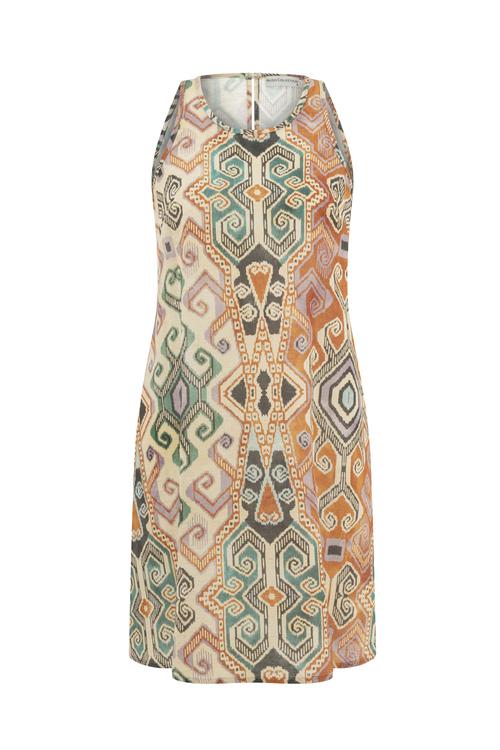  ETNİK DESENLİ MİNİ ELBİSE