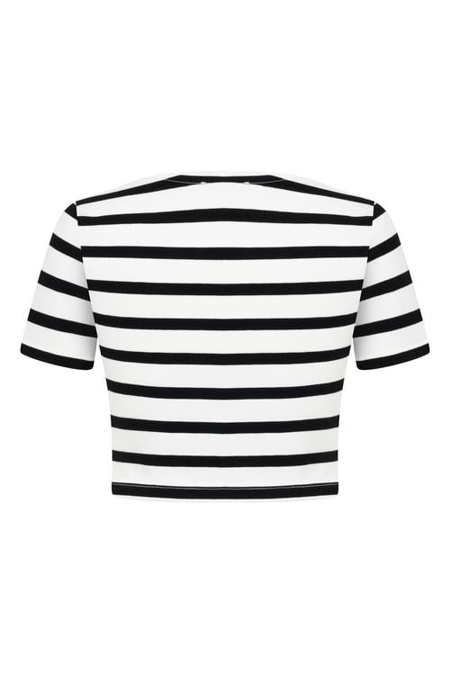  ÇİZGİLİ CROP T-SHIRT